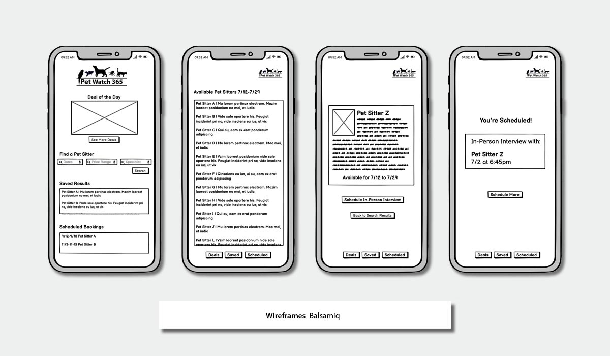 Wireframes Balsamiq